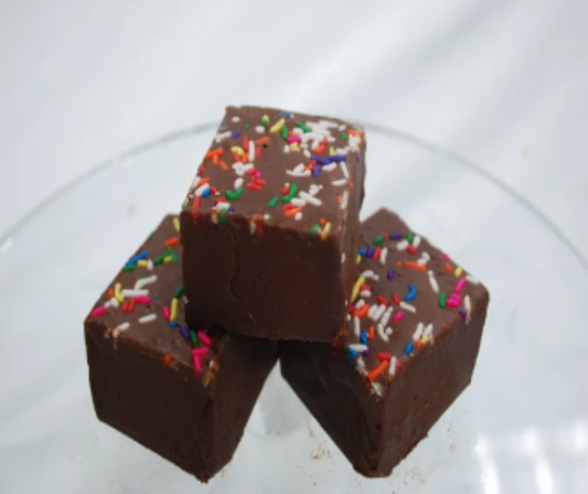 Chocolate Birthday Cake Fudge