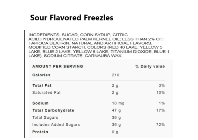 Toxic Sour Freezles Freeze Dried Flavored Candy